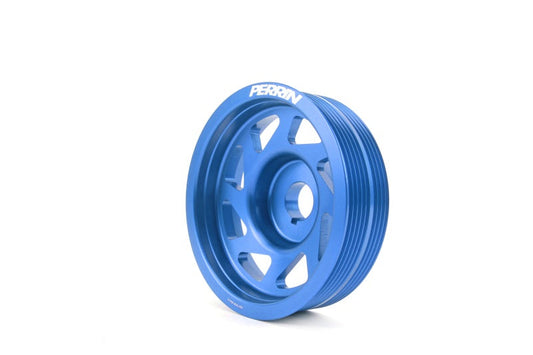 Perrin 02-14 WRX / 04-21 STI / 05-09 Legacy / 04-13 Forester Lightened Crank Pulley Blue | PSP-ENG-100BL