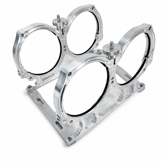Granatelli Motor Sports Dual Billet Aluminum Nitrous Bottle Bracket. Fits Dual 10/15 lb. & 12 lb. Composite Bottles