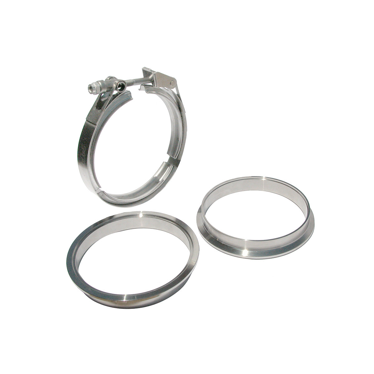 QR 304 Stainless Steel Clamps-Aluminum Flanges - 3 Piece Set (1C 1M 1F) (Built To Order) ppepower
