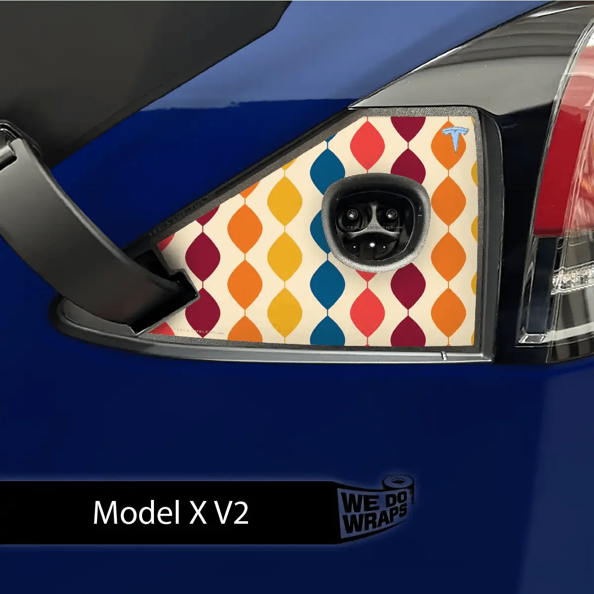 60s Garland Tesla Charge Port Wrap | Model X