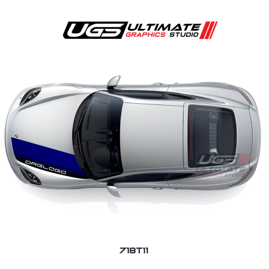 Racing 2 Color Hood Graphic for Porsche Models