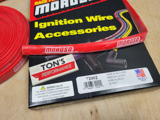 Moroso Spark plug wire Insulated Sleeve Hi-Temp Silicone Loom Sold By the FOOT