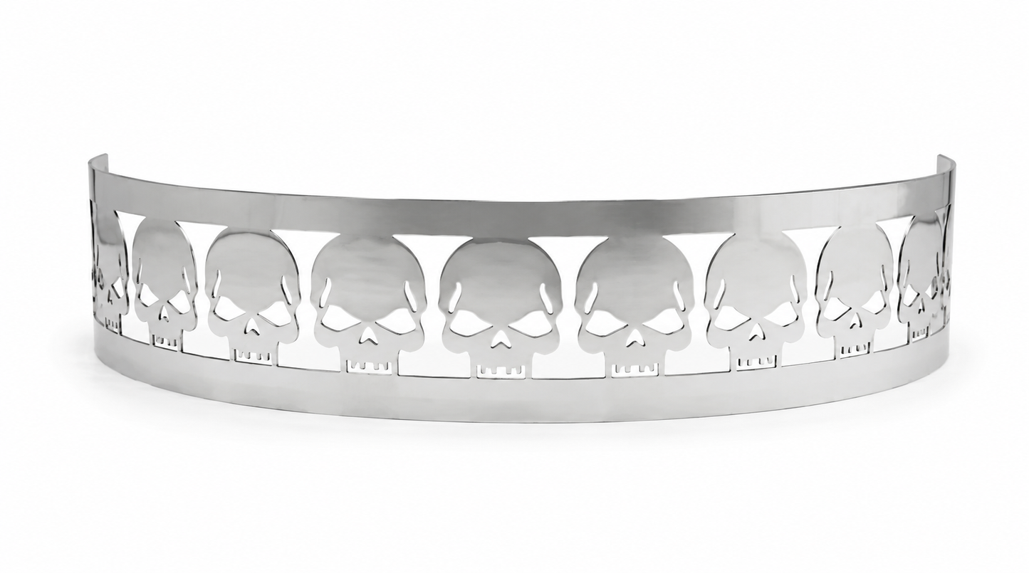 Granatelli Blingz Beauty Bandz 14-Inch x 3-Inch Air Cleaner Grill – Skullz – 750001