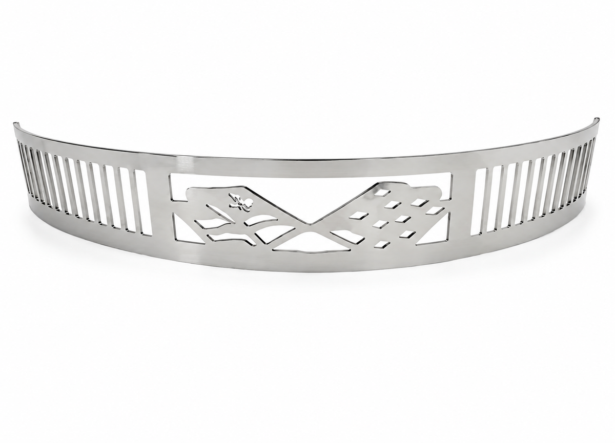 Granatelli Blingz Beauty Bandz 14-Inch x 3-Inch Air Cleaner Grill – Checkered Flags – 750006