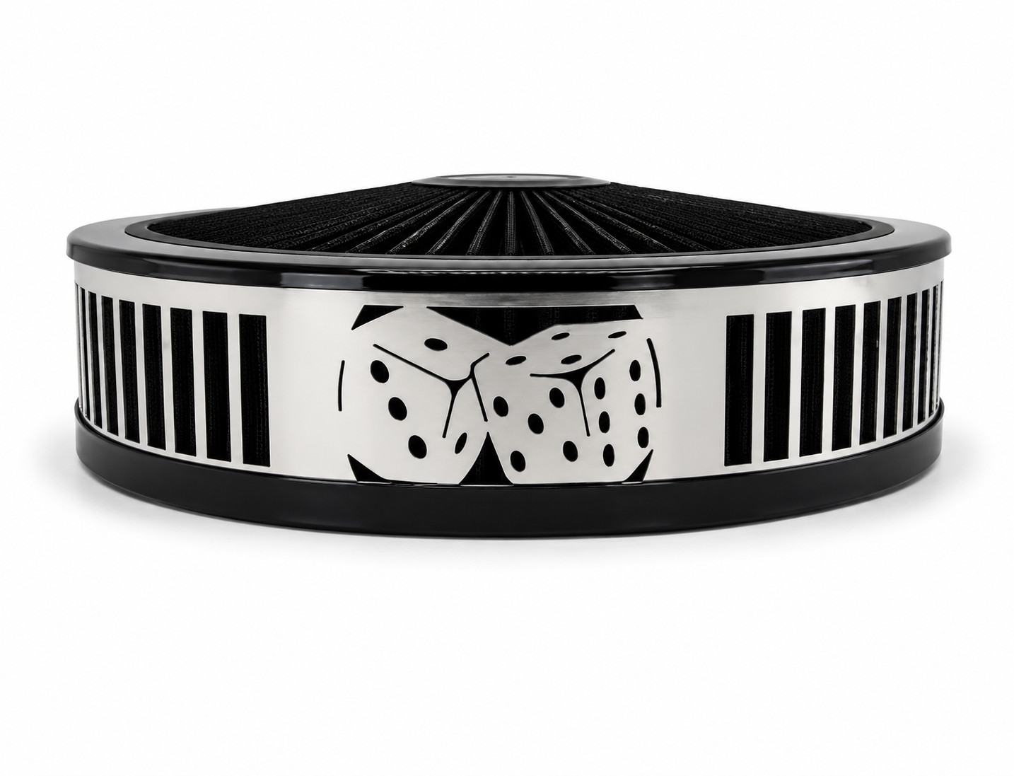 Granatelli Blingz Beauty Bandz Black Air Filter Assembly – Craps Graphic – 750013