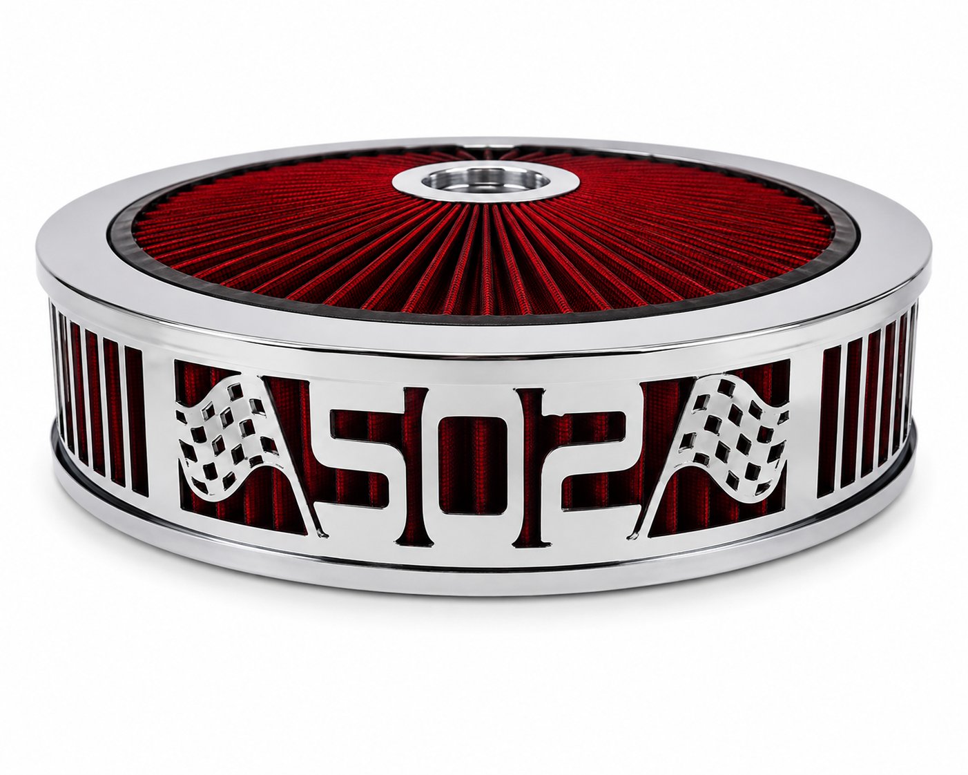 Granatelli Blingz Beauty Bandz Red & Chrome Air Filter Assembly – 502 Graphic – 750051
