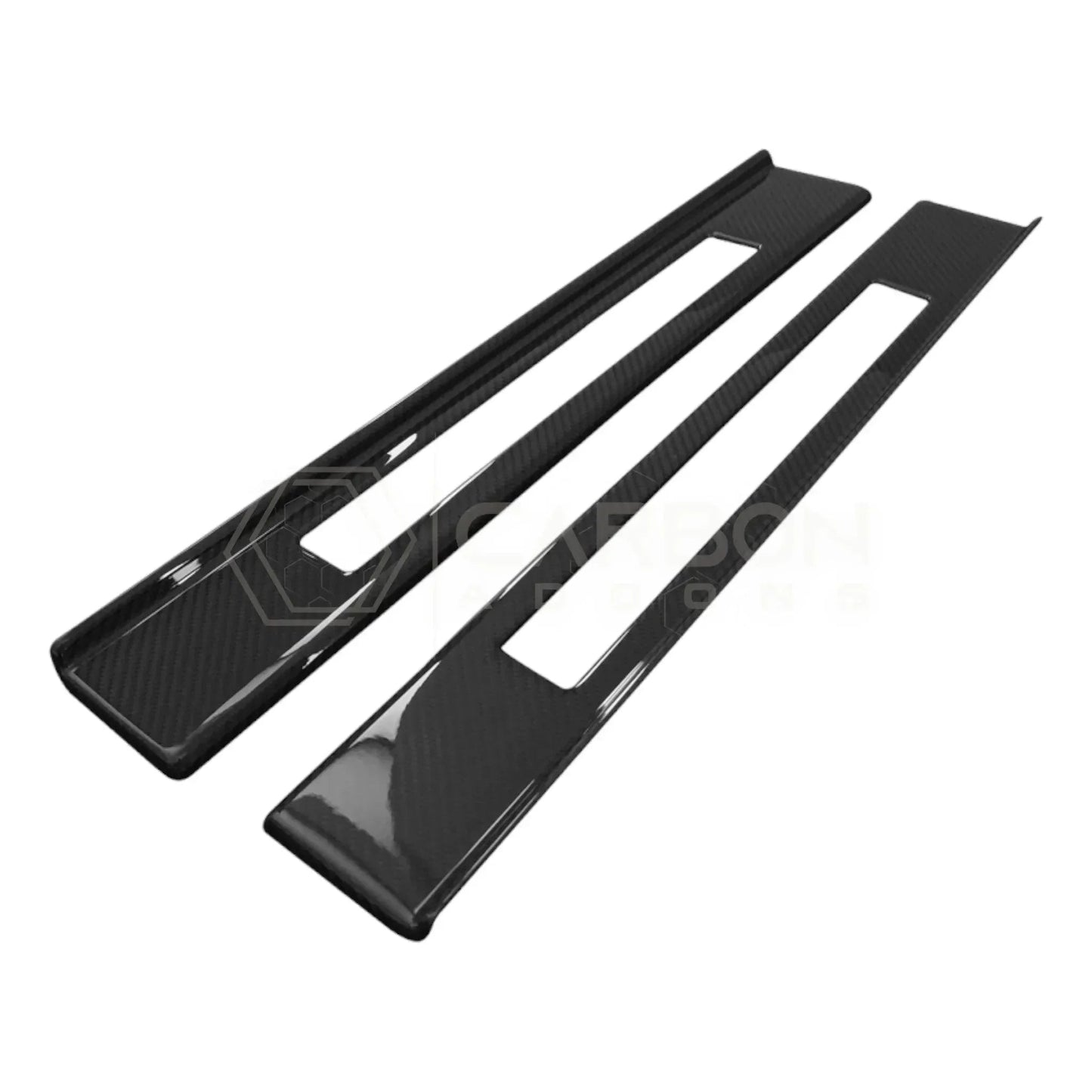 Real Carbon Fiber Door Sill Trim Covers for 2024+ Ford Mustang