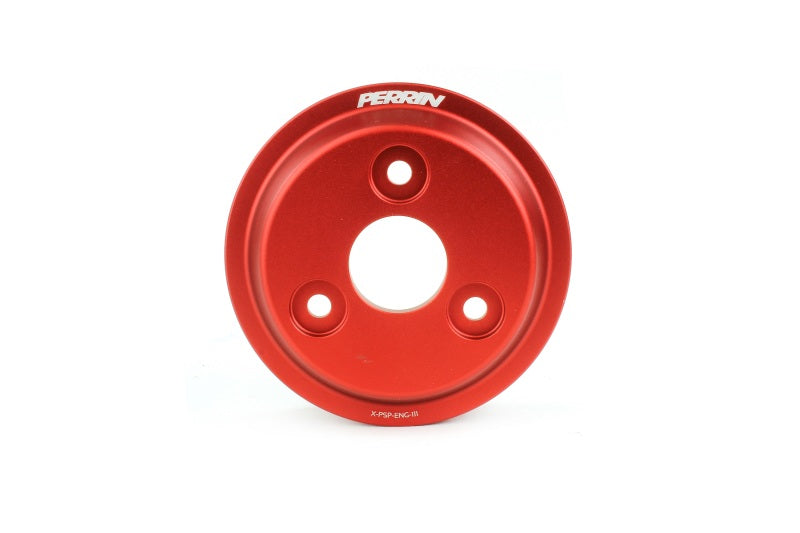 Perrin Lightweight Water Pump Pulley Red WRX 15-21 / Forester 14-18 / Crosstrek 18-20 / Impreza 17-22 | PSP-ENG-111RD