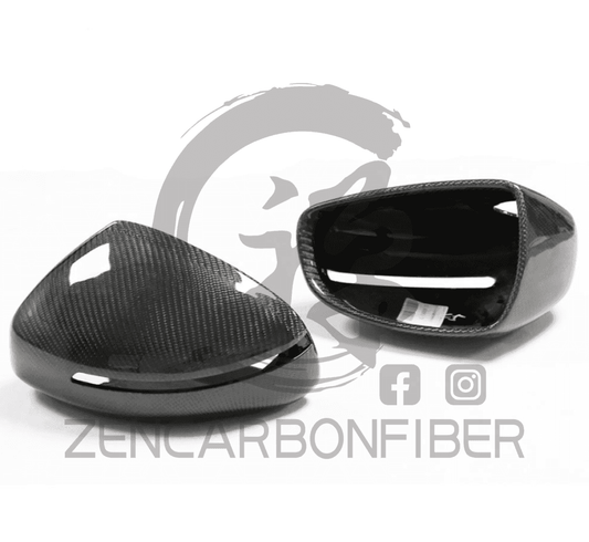 2007-2012 Audi R8 Carbon Fiber Mirror Caps Replacement