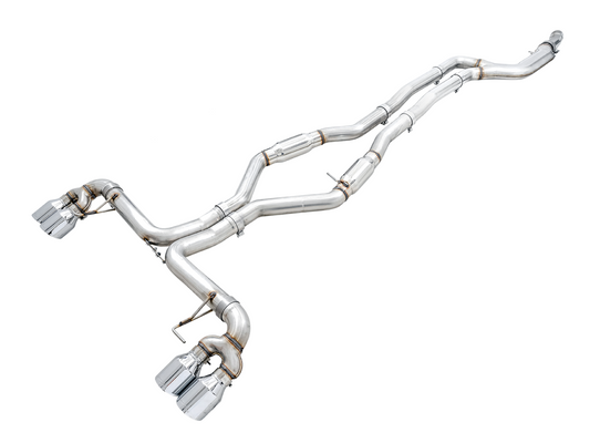 AWE Tuning Track Edition Exhaust for G20 M340i - Chrome Silver Tips 3020-42078
