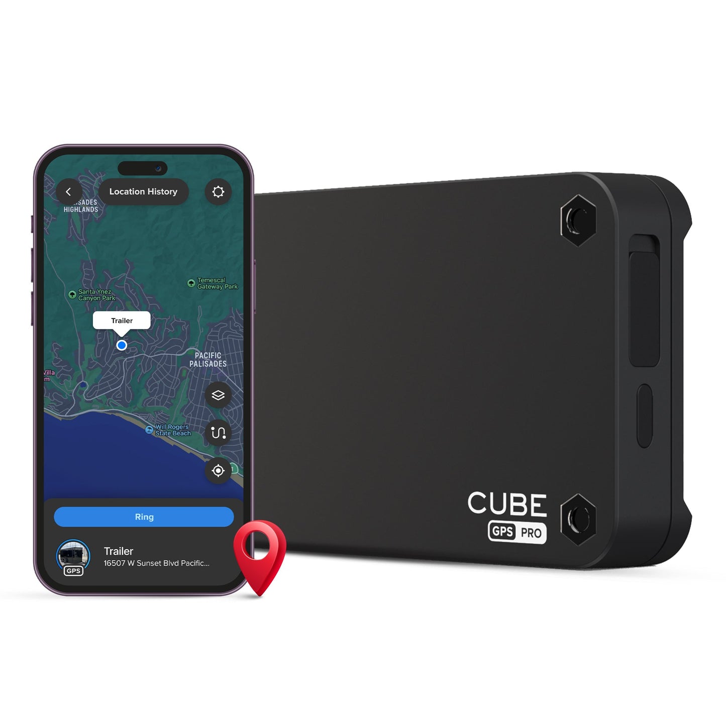 Cube GPS PRO Tracker: Magnetic GPS Tracker | 1 Year Battery Life | 4G LTE | Real-Time Tracking