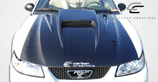 Carbon Creations Spyder 3 Hood Compatible With 1999-2004 Ford Mustang - 1 Piece - 102722