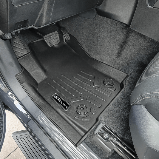 SMARTLINER All Weather Custom Fit Floor Liner Compatible With 2024-2025 Toyota Tacoma Hybrid Carpet Double Cab