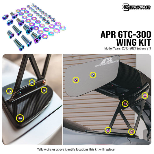 Titanium Hardware Wing Kit - APR GTC-300 STI Spec Wing