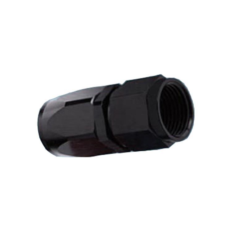 -20AN Female Straight Hose End, Swivel Style, Black Hard Anodized Aluminum