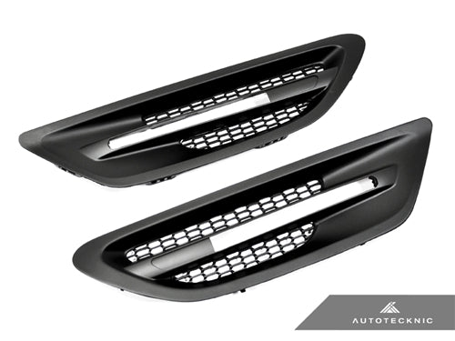 AutoTecknic Replacement Stealth Black Fender Vents - F10 M5