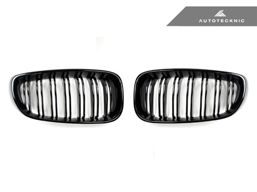 AutoTecknic Dual-Slats Gloss Black Front Grille Set - F34 3-Series Gran Turismo