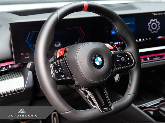 AutoTecknic Carbon Fiber Steering Wheel Trim - BMW G90/ G99 M5