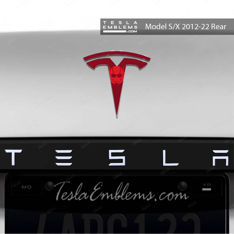 Ant Man Tesla Emblem Decals (Front + Back) | Model S