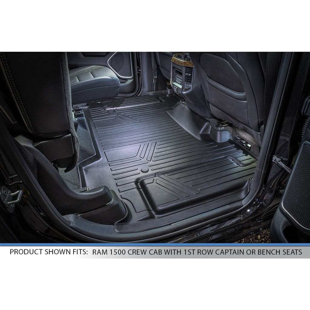 SmartCoverage™ Floor Liners For 2019 - 2024 Ram 1500 Crew Cab Vinyl without Rear Underseat Storage Box