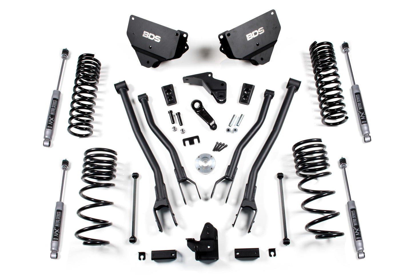 BDS SUSPENSION 4 Inch Lift Kit W/ 4-Link - Ram 2500 (14-18) 4WD - Diesel BDS1602FPE