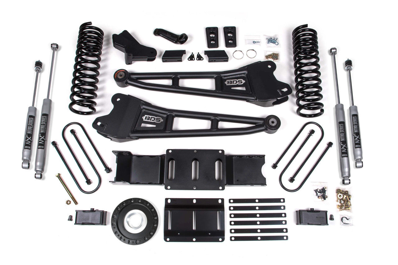 BDS SUSPENSION 4 Inch Lift Kit W/ Radius Arm - Ram 3500 (19-24) 4WD - Diesel BDS1705FS