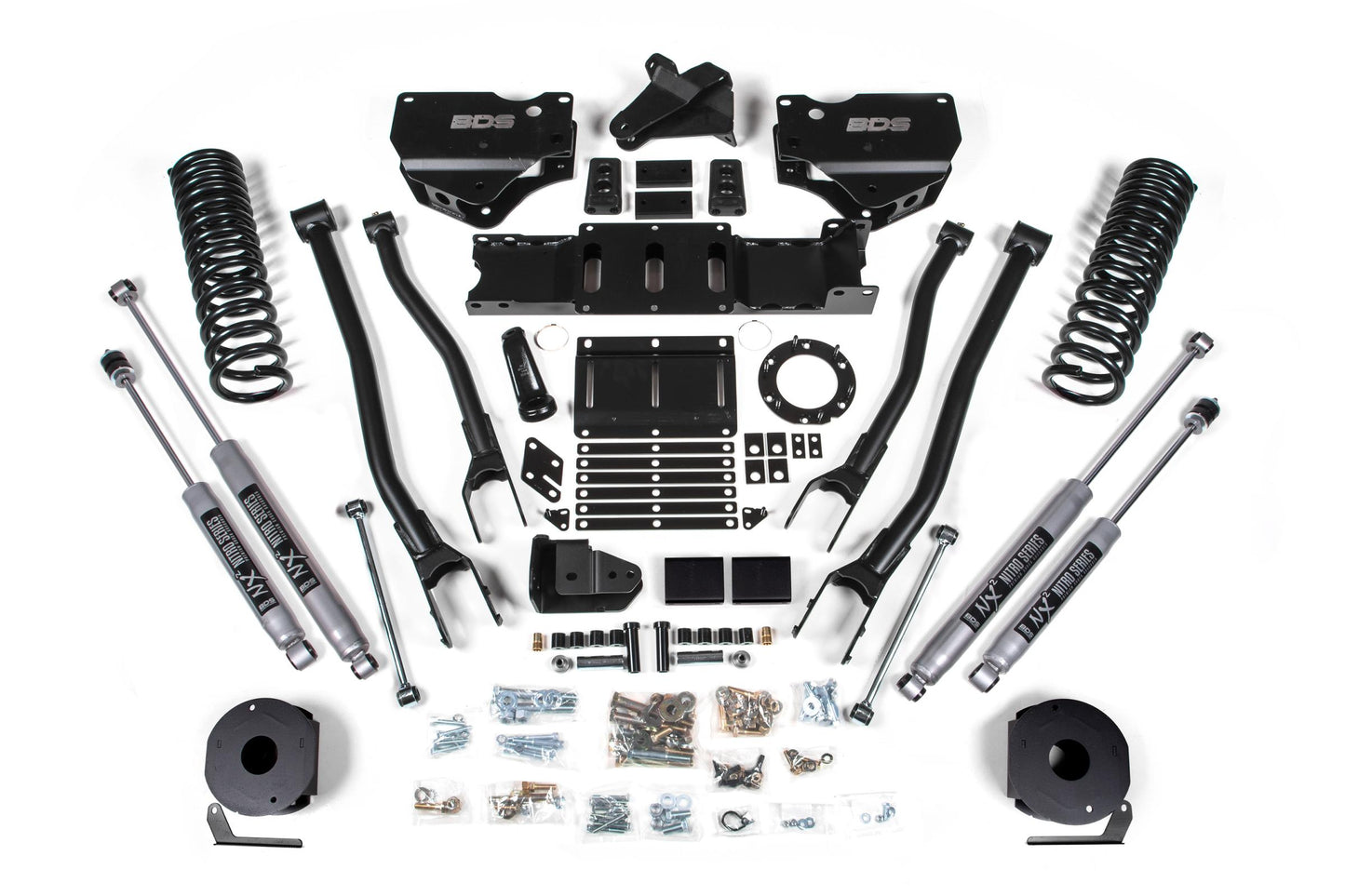 BDS SUSPENSION 4 Inch Lift Kit W/ 4-Link - Ram 2500 W/ Rear Air Ride (19-24) 4WD - Diesel BDS1715H