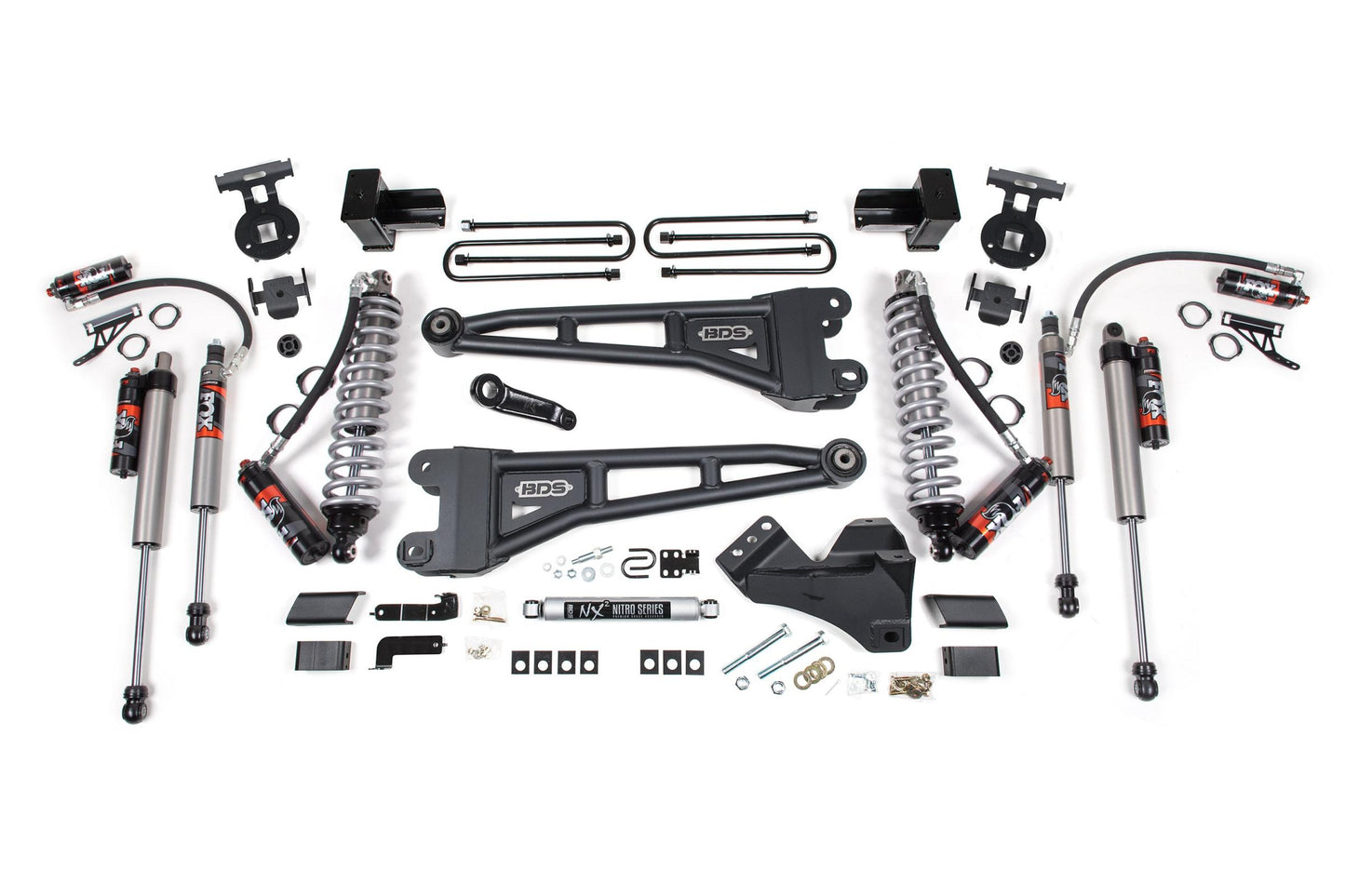 BDS SUSPENSION 4 Inch Lift Kit W/ Radius Arm - FOX 2.5 Performance Elite Coil-Over Conversion - Ford F250/F350 Super Duty (17-19) 4WD - Diesel BDS1966FPE