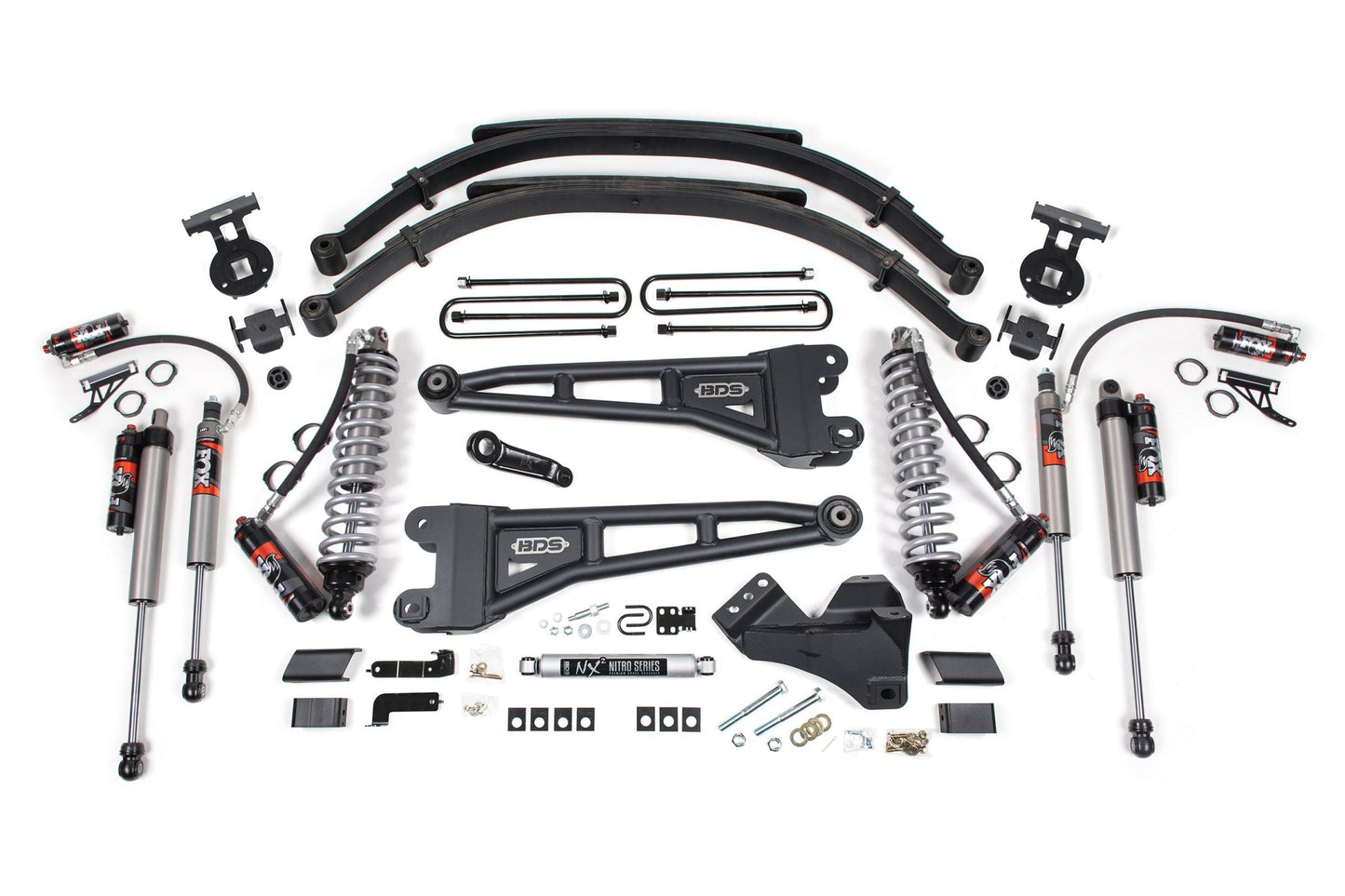 BDS SUSPENSION 4 Inch Lift Kit W/ Radius Arm - FOX 2.5 Performance Elite Coil-Over Conversion - Ford F250/F350 Super Duty (17-19) 4WD - Diesel BDS1970FPE