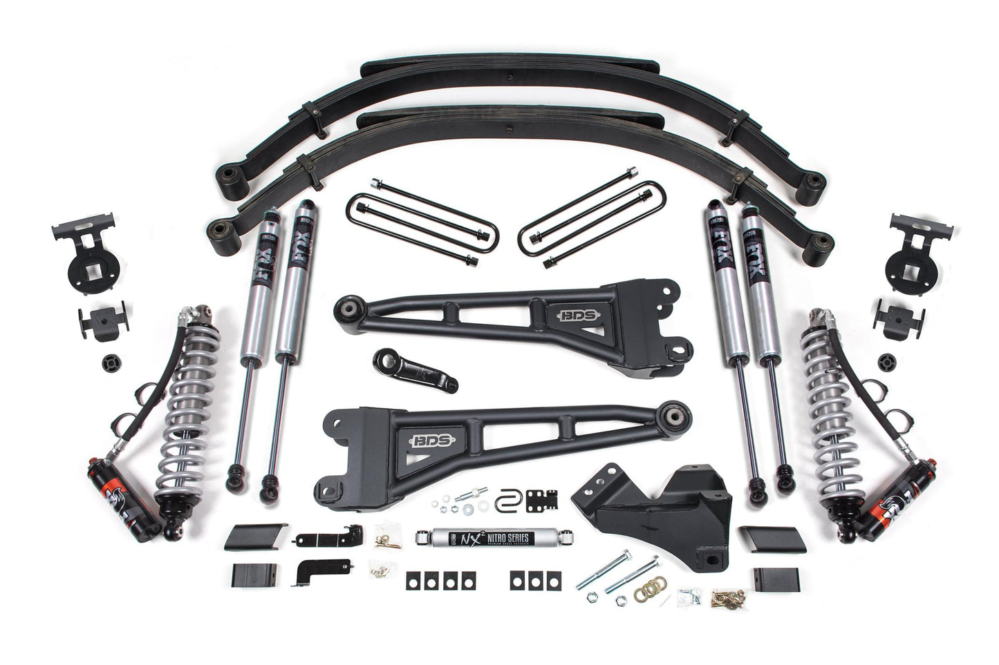 BDS SUSPENSION 5 Inch Lift Kit W/ Radius Arm - FOX 2.5 Coil-Over Conversion - Performance Elite - Ford F250/F350 Super Duty (23-24) 4WD - Diesel BDS2208FPE