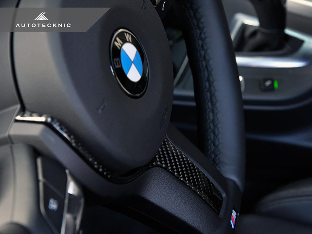AutoTecknic Carbon Fiber M-Sport Steering Wheel Trim - BMW F15 X5 | F16 X6