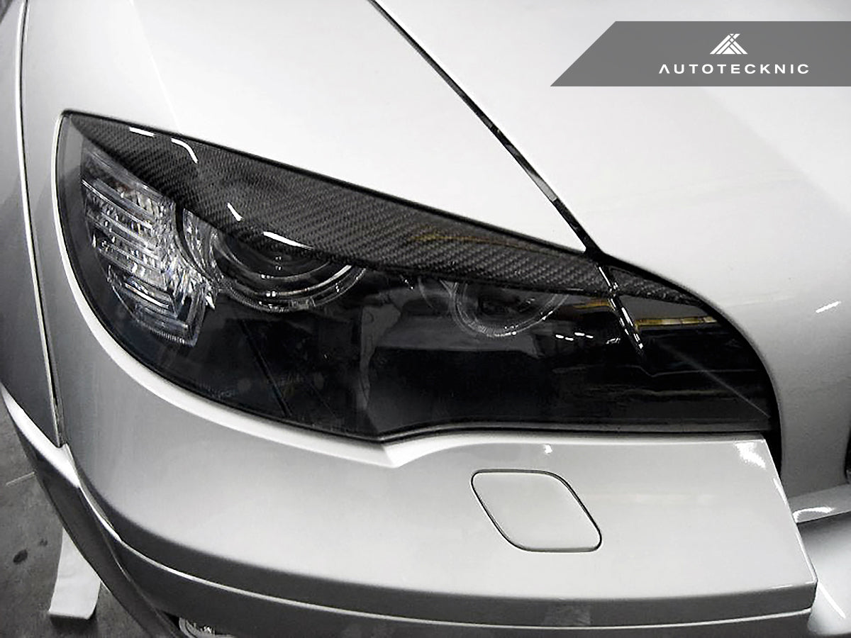AutoTecknic Carbon Fiber Headlight Trim Set - BMW E70 X5 | X5M | E71 X6 | X6M