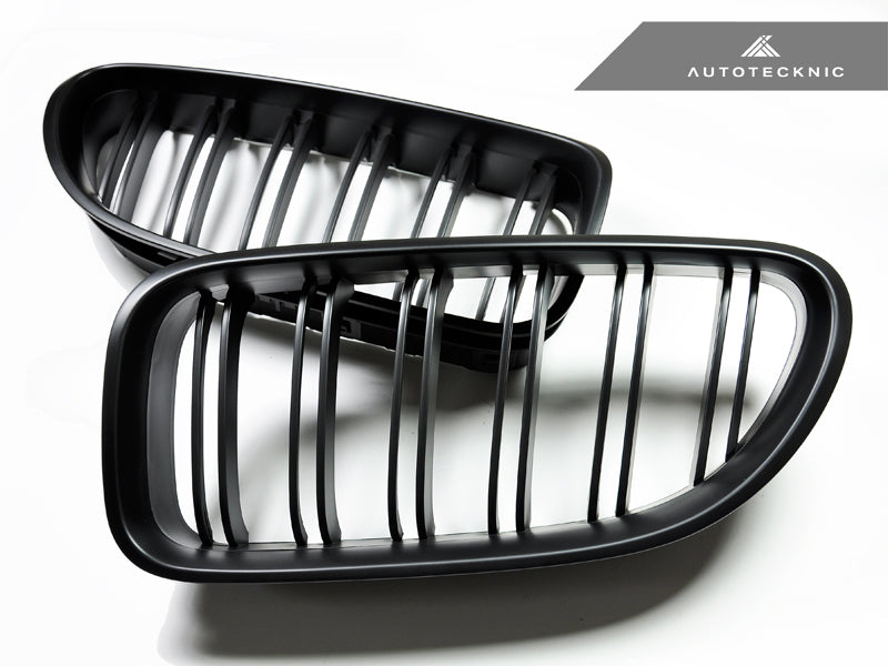 AutoTecknic Dual-Slats Stealth Black Front Grille Set - F06 Gran Coupe/ F12 Coupe/ F13 Cabrio | 6 Series & M6