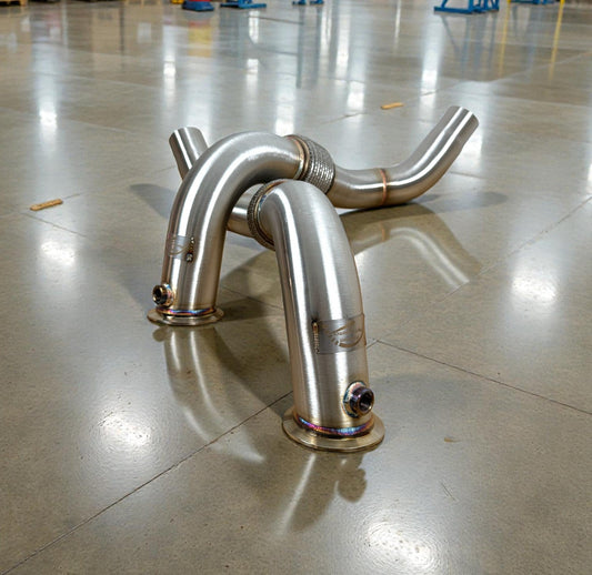 BMW N63 & N63TU Catless Race Downpipes for 550i, 650i, 750i, Alpina B6 B7, X5, X6 (F Chassis) | Palenon Performance