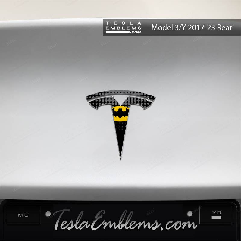 Batman Tesla Emblem Decals (Front + Back) | Model Y