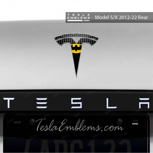 Batman Tesla Emblem Decals (Front + Back) | Model S