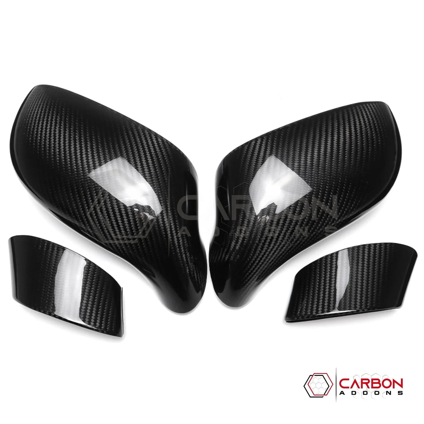 C6 Corvette (2005–2013) Real Carbon Fiber Side Mirror Cap Covers – Fits Stingray, Z06, Grand Sport & ZR1