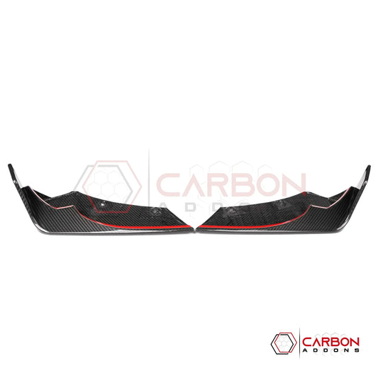 C8 Corvette Z06 / E-Ray Dry Carbon Fiber Rear Diffuser Side Splitter Blades – OEM Mount