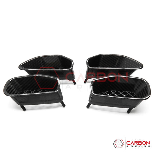 Carbon Fiber Fender Side Vents Replacement for 2009-2012 Chevrolet Corvette C6 ZR1 | Real Carbon Fiber Exterior Trim Upgrade
