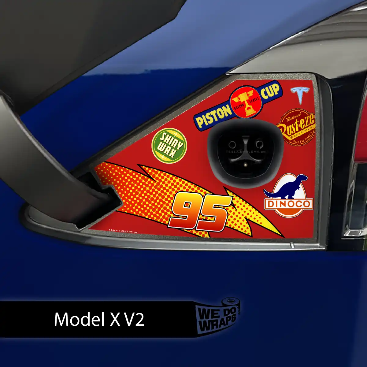Cars Tesla Charge Port Wrap | Model X