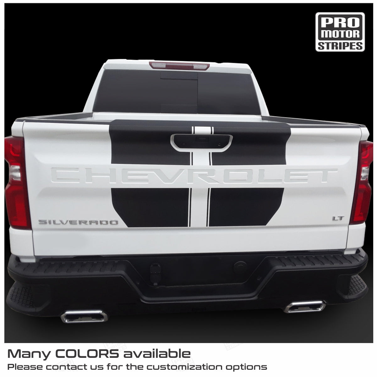 Chevrolet Silverado 2019-2024 Hood and Tailgate Stripes Decals