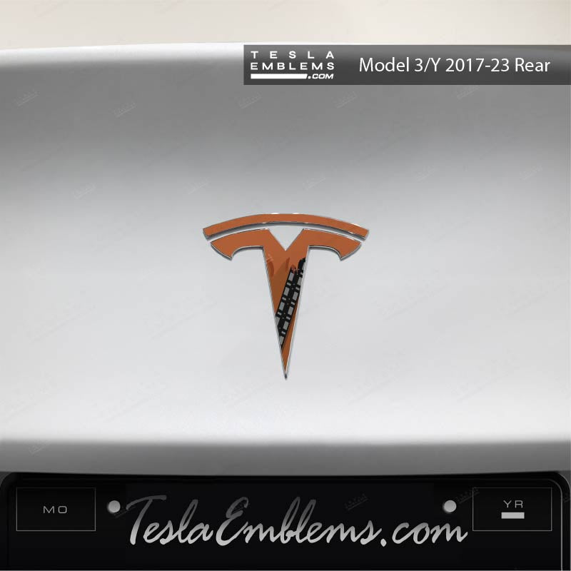 Wookie Tesla Emblem Decals (Front + Back) | Model Y