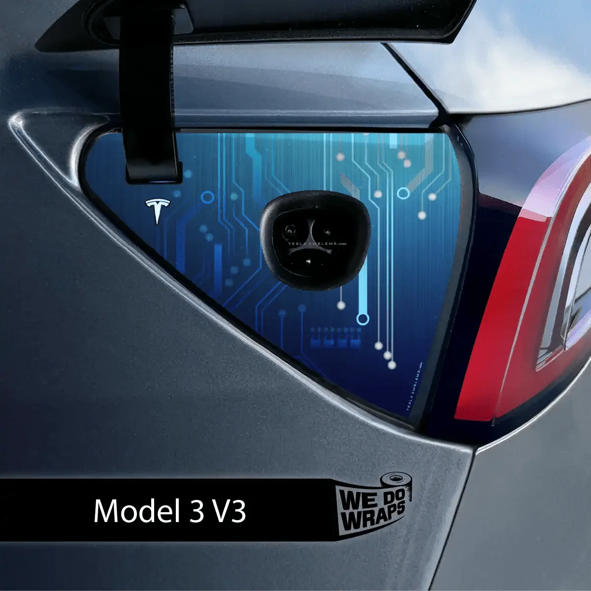 Circuit Blues Tesla Charge Port Wrap | Model 3