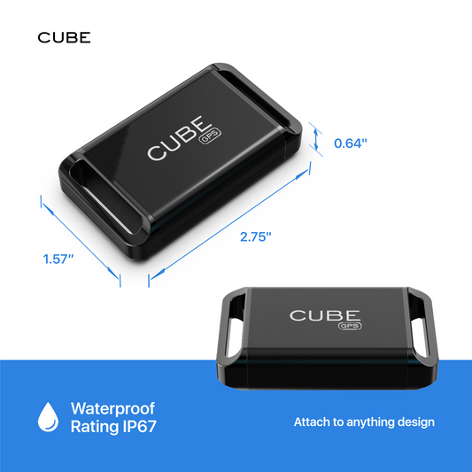 Cube GPS Tracker: Real-Time GPS Tracker | 4G LTE | Rechargeable Battery