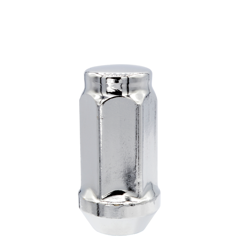 7/16" Bulge Acorn Lug Nut 3/4" Hex 1.9" Chrome - Vista Wheel Accessories DPC1076L