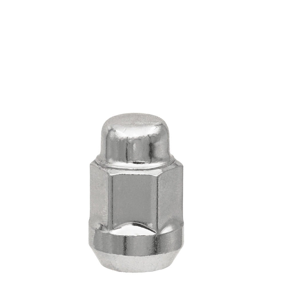 16x1.5 Bulge Acorn Lug Nut 13/16" Hex 1.38" 2 Piece Chrome - Vista Wheel Accessories DPC1316H-2
