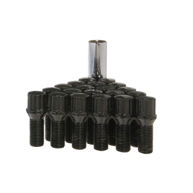 12x1.5 Ball Spline Lug Bolt 27mm Black - Vista Wheel Accessories DPC27015BBB