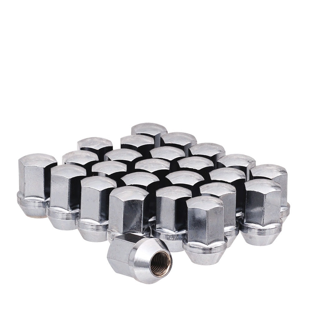 9/16" OE Style Lug Nut 7/8" Hex 1.53" 8 Lug Install Kit Chrome Fits Chevy GM - Vista Wheel Accessories DPC5696LS