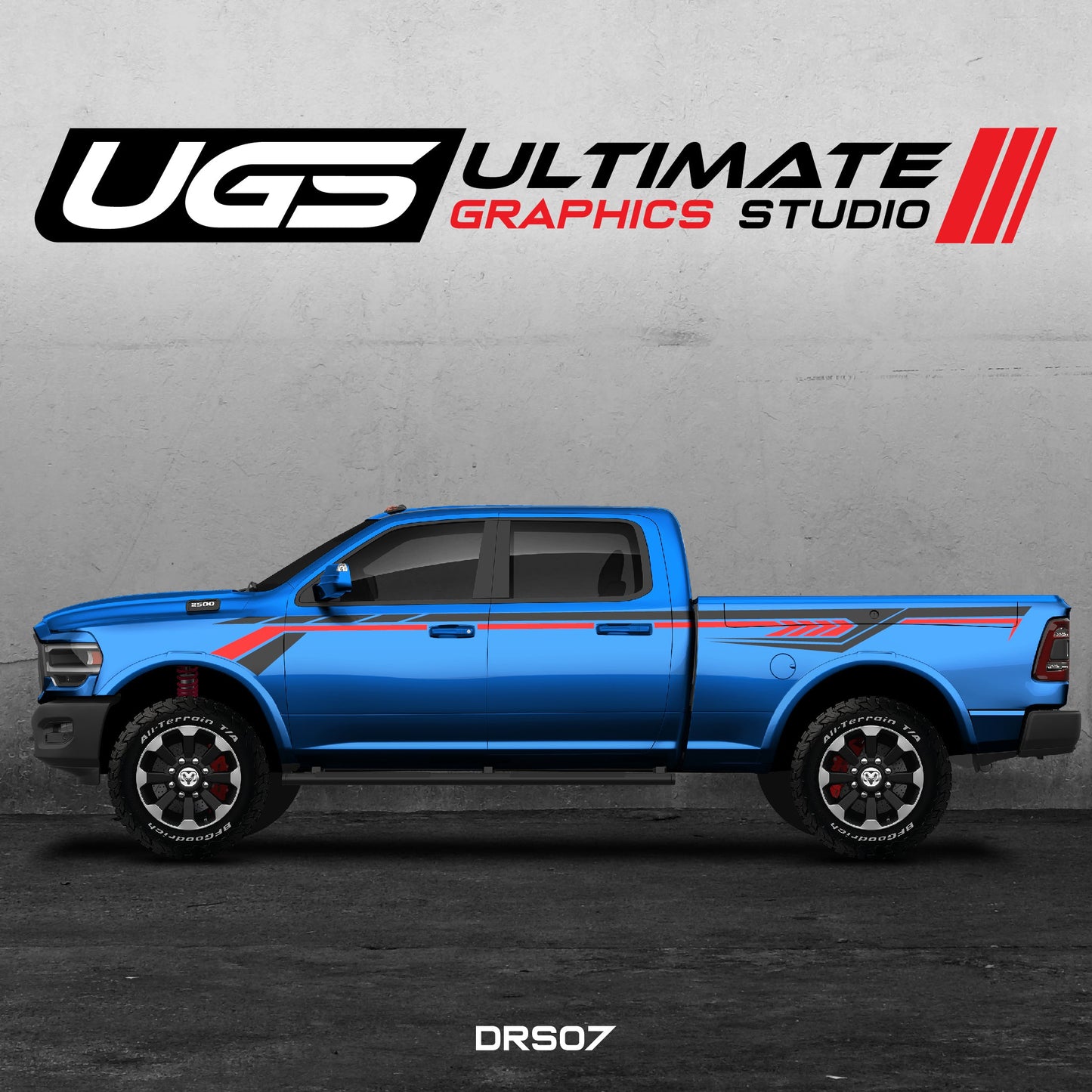 Chevy Silverado Side Stripes Graphics (DRS07)