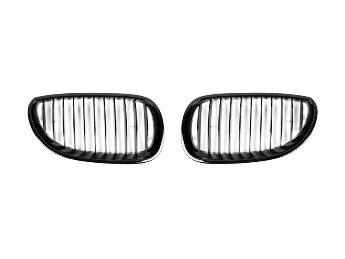 AutoTecknic Glazing Black Front Grille Set - BMW E60 5-Series | M5